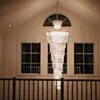 Stor Kristallkrona Ø80xH260cm Mansion Guld