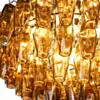 Kristallplafond Ø63xH48cm Krom/Cognac - Catania