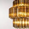 Kristallkrona Ø44cm Cognac/Krom - Verona