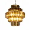 Kristallkrona Ø65cm Verona Krom/Cognac