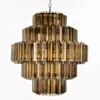 Kristallkrona Ø65cm Verona Krom/Cognac