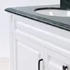Dubbelhandfat Kommod 160cm Nashville Vit - Grön Marmor