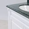 Dubbelhandfat Kommod 160cm Nashville Vit - Grön Marmor