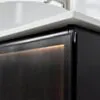 Dubbelkommod Svart Valnöt 150cm Vit Ovanpåliggande Handfat  - Dallas