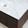 Dubbelkommod Valnöt 150cm Vit Marmor - Båstad