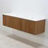 Dubbelkommod Ek 150cm Vit Helgjuten - Båstad