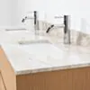 Dubbelkommod Ek 150cm Beige Marmor - Marstrand