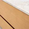 Dubbelkommod Ek 150cm Beige Marmor - Marstrand