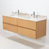 Dubbelkommod Ek 150cm Beige Marmor - Marstrand