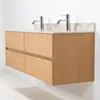 Dubbelkommod Ek 150cm Beige Marmor - Marstrand