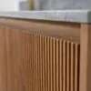 Dubbelkommod Ek 150cm Grå Marmor - Båstad
