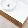 Badrumskommod Ek 100cm Vit Ovanpåliggande Handfat  - Båstad
