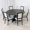 Runt Matbord Ø160cm Svart Ek - Ekerö