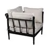 Loungefåtölj Svart Aluminium Capri