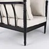 Loungefåtölj Svart Aluminium Capri