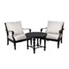 Loungegrupp Svart Aluminium 2-pers - Florence