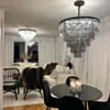 Kristallkrona Ø80cm Svart Smoky - Florence