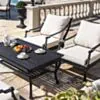 Loungegrupp Utomhus Svart Aluminium 5-pers - St Tropez