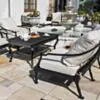Loungegrupp Utomhus Svart Aluminium 5-pers - St Tropez