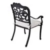 Matgrupp Utomhus 10 stolar Svart Aluminium - Toscana 280cm
