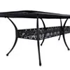Matgrupp Utomhus 10 stolar Svart Aluminium - Toscana 280cm