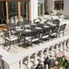 Matgrupp Utomhus 10 stolar Svart Aluminium - Toscana 280cm