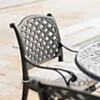 Rund Matgrupp Utomhus 4 stolar Svart Aluminium - Sorrento Ø120cm