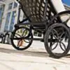 Solsäng med hjul Svart Aluminium Salerno