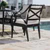 Caféset 4 Stolar Svart Aluminium - Amalfi Ø90cm