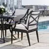 Caféset 4 Stolar Svart Aluminium - Amalfi Ø90cm