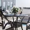 Caféset 4 Stolar Svart Aluminium - Amalfi Ø90cm