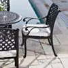 Caféset 4 Stolar Svart Aluminium - Sorrento Ø90cm