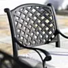 Caféset 4 Stolar Svart Aluminium - Sorrento Ø90cm