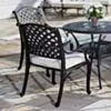 Caféset 4 Stolar Svart Aluminium - Sorrento Ø90cm