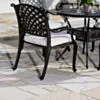Caféset 4 Stolar Svart Aluminium - Sorrento Ø90cm