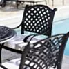 Caféset 4 Stolar Svart Aluminium - Sorrento Ø90cm