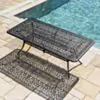 Matgrupp Utomhus 8 stolar Svart Aluminium - Sorrento 212cm