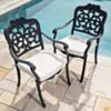 Matstol Utomhus 2-pack Svart Aluminium Toscana