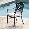 Matstol Utomhus 2-pack Svart Aluminium Toscana