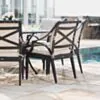 Rund Matgrupp Utomhus 8 Stolar Svart Aluminium - Amalfi Ø150cm