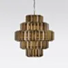 Kristallkrona Ø65cm Verona Krom/Cognac
