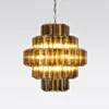Kristallkrona Ø65cm Verona Krom/Cognac