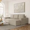Bäddsoffa Divan Höger 255cm Grå - Sydney