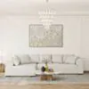 Divansoffa Vänster 325cm Greige - Beverly Hills