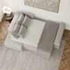 Bäddsoffa Divan Vänster 255cm Greige - Sydney