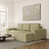 Bäddsoffa Divan Höger 255cm Grön - Sydney