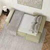 Bäddsoffa Divan Höger 255cm Grön - Sydney