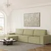 Divansoffa 353cm Grön Vänster - Sydney