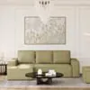 Bäddsoffa Divan Vänster 255cm Grön - Sydney