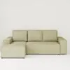 Bäddsoffa Divan Vänster 255cm Grön - Sydney